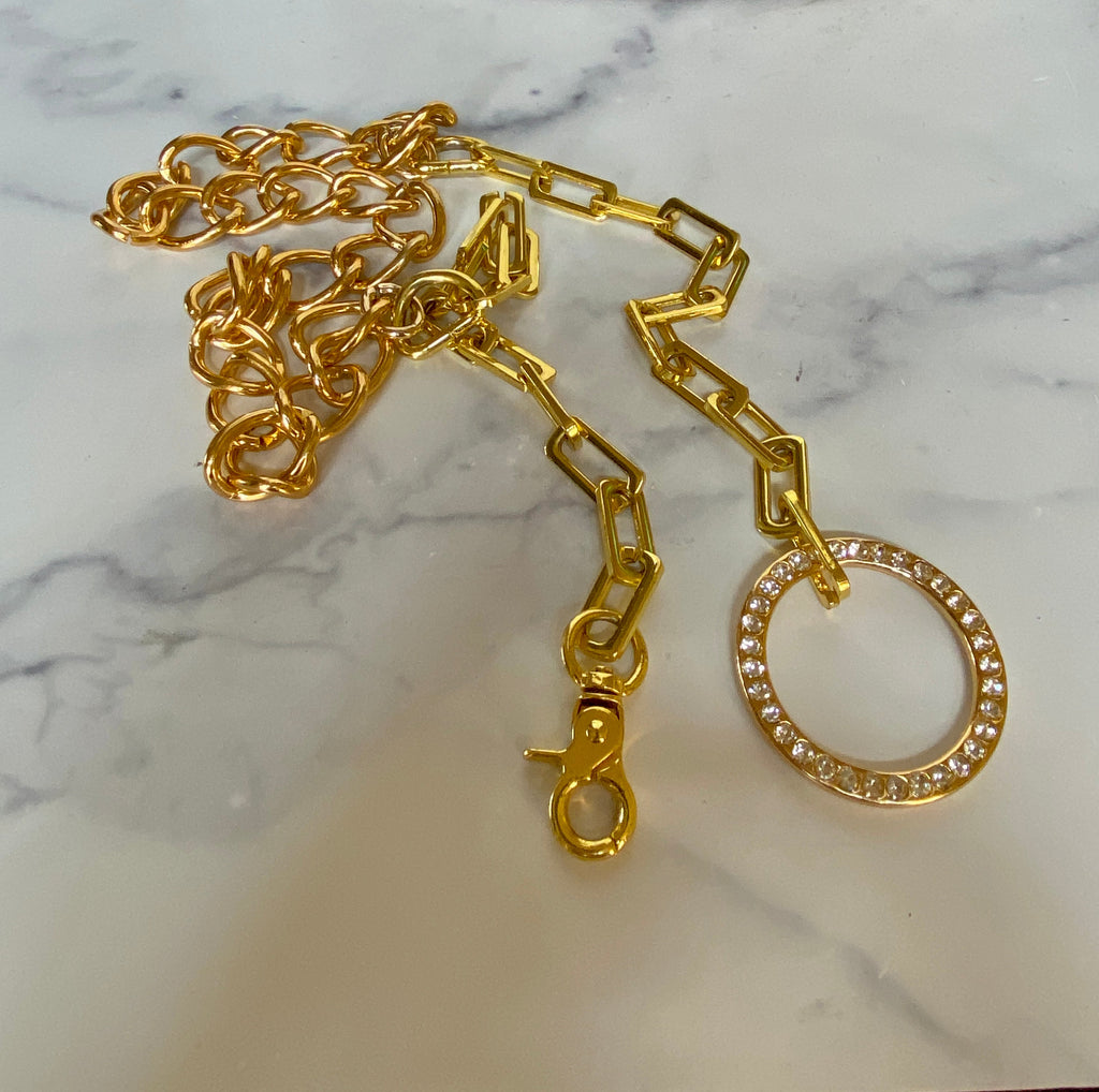 Gold tone chain belt