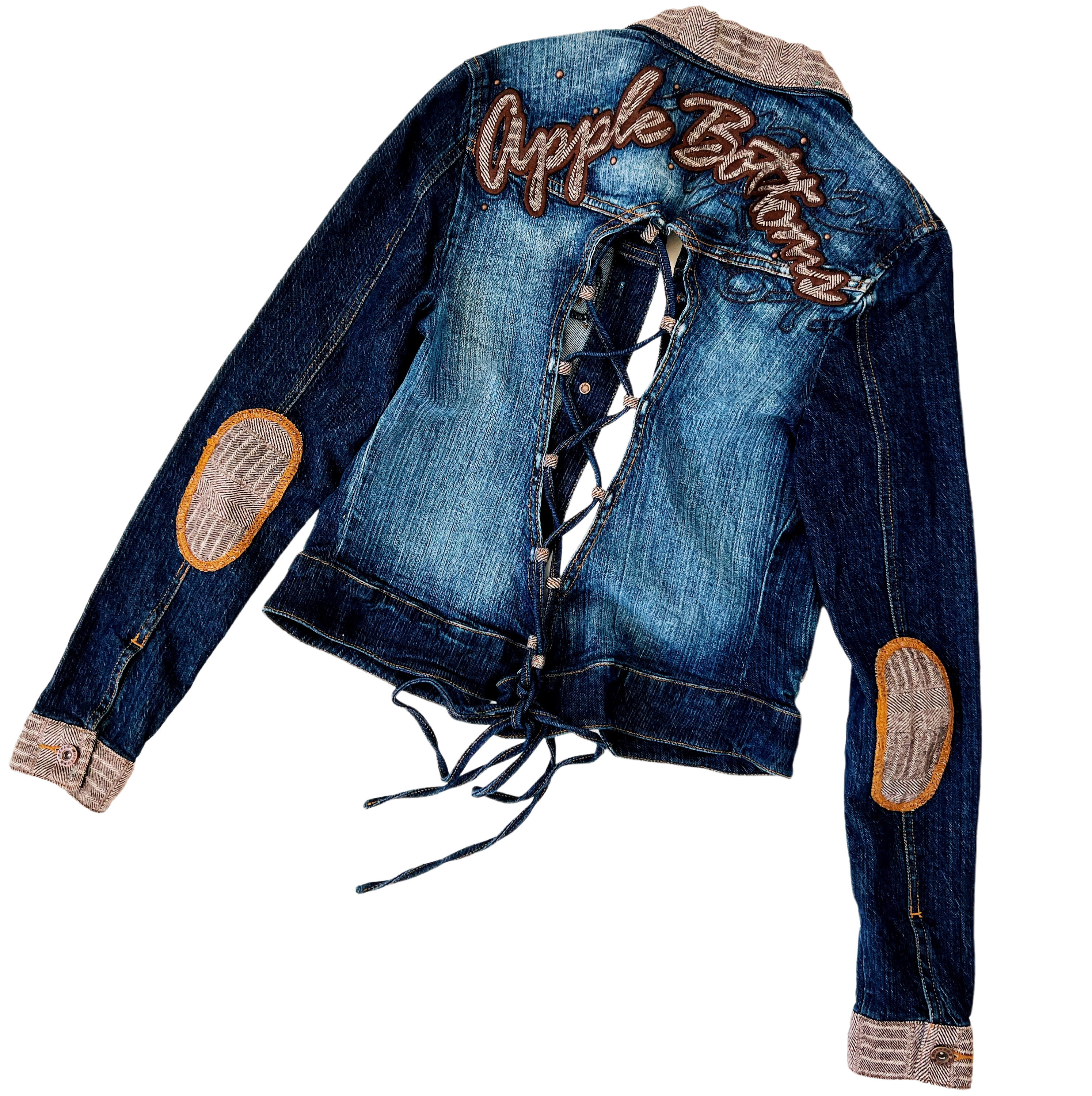Apple Bottoms Lace Up Denim Jacket (S)
