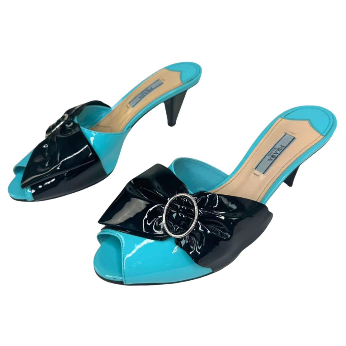 Prada Patent Bow Kitten Heels (8.5)