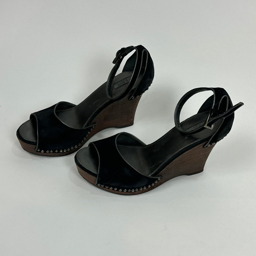 Prada Vintage Wooden Wedges (7.5)