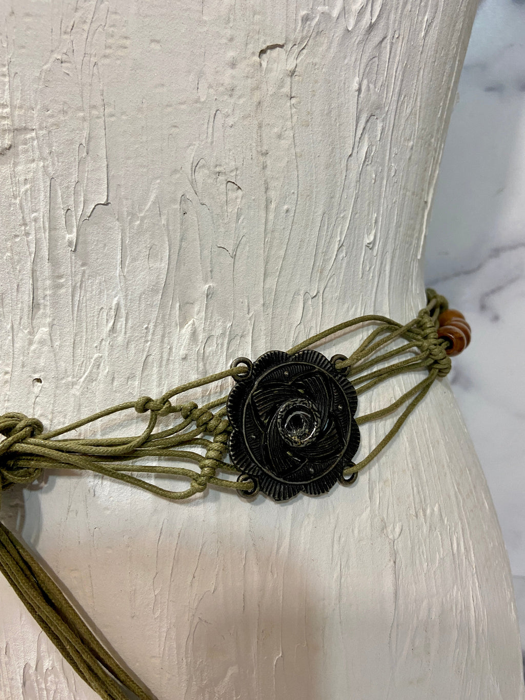 Vintage macrame belt