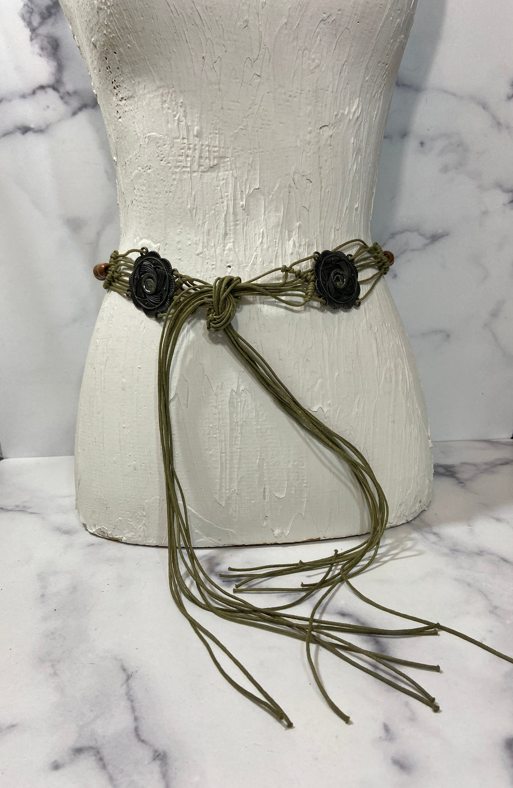 Vintage macrame belt