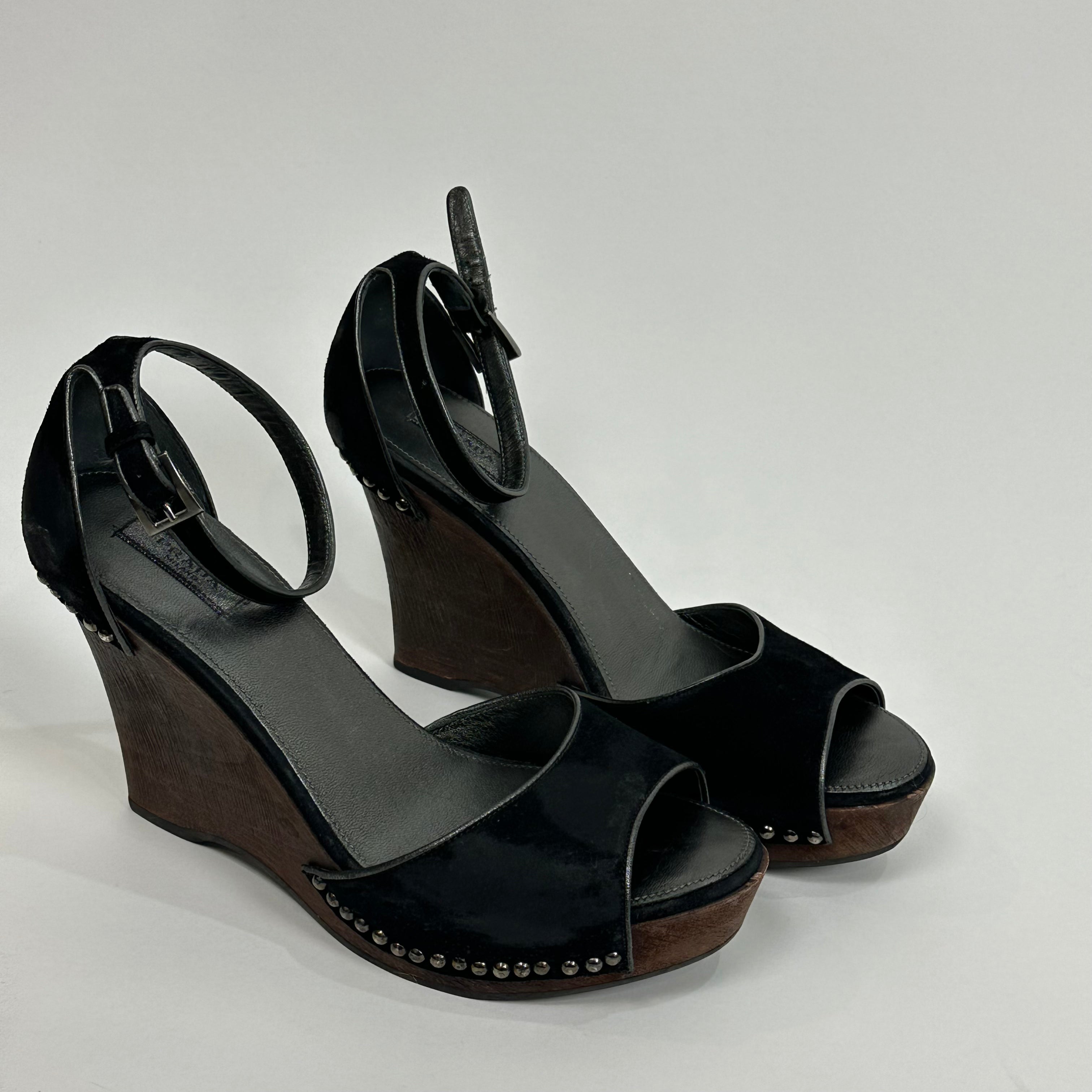 Prada Vintage Wooden Wedges (7.5)