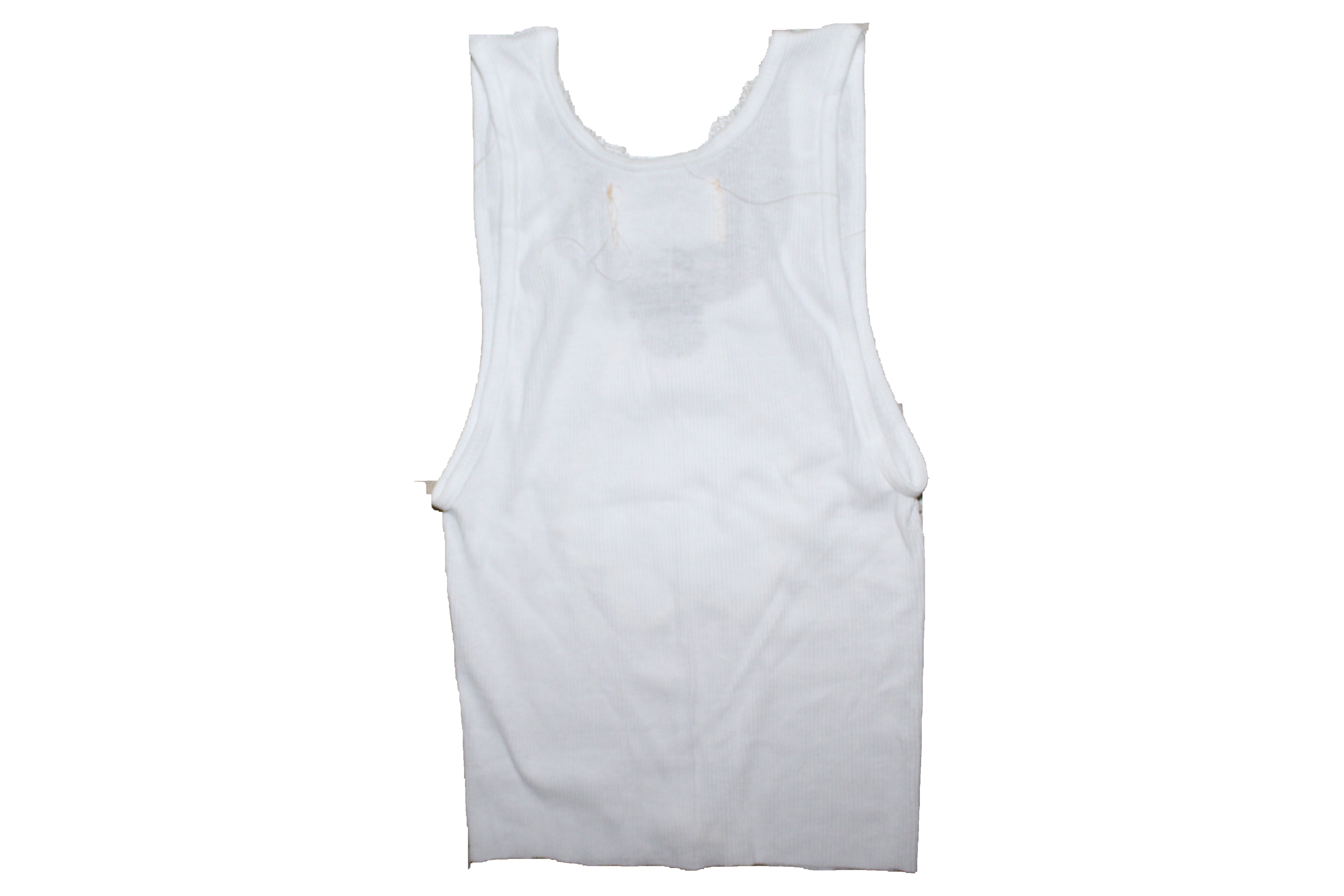 banana cookie . white tank .