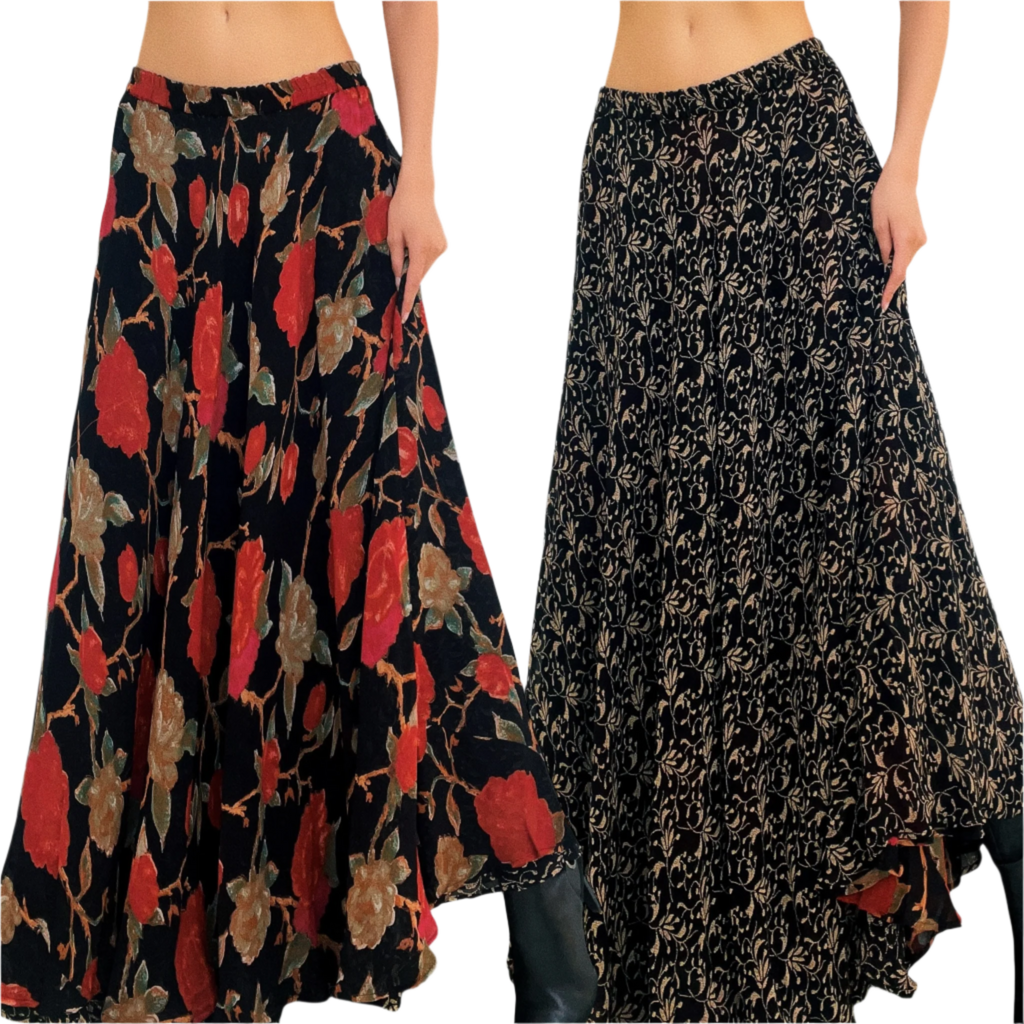 Reversible Floral Maxi Skirt (S)