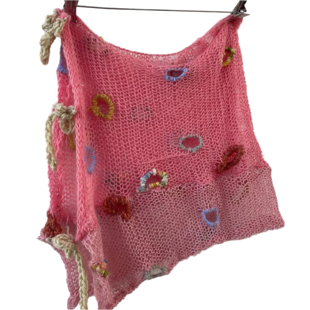 Pink Hole Cut Skirt (XS-XL)