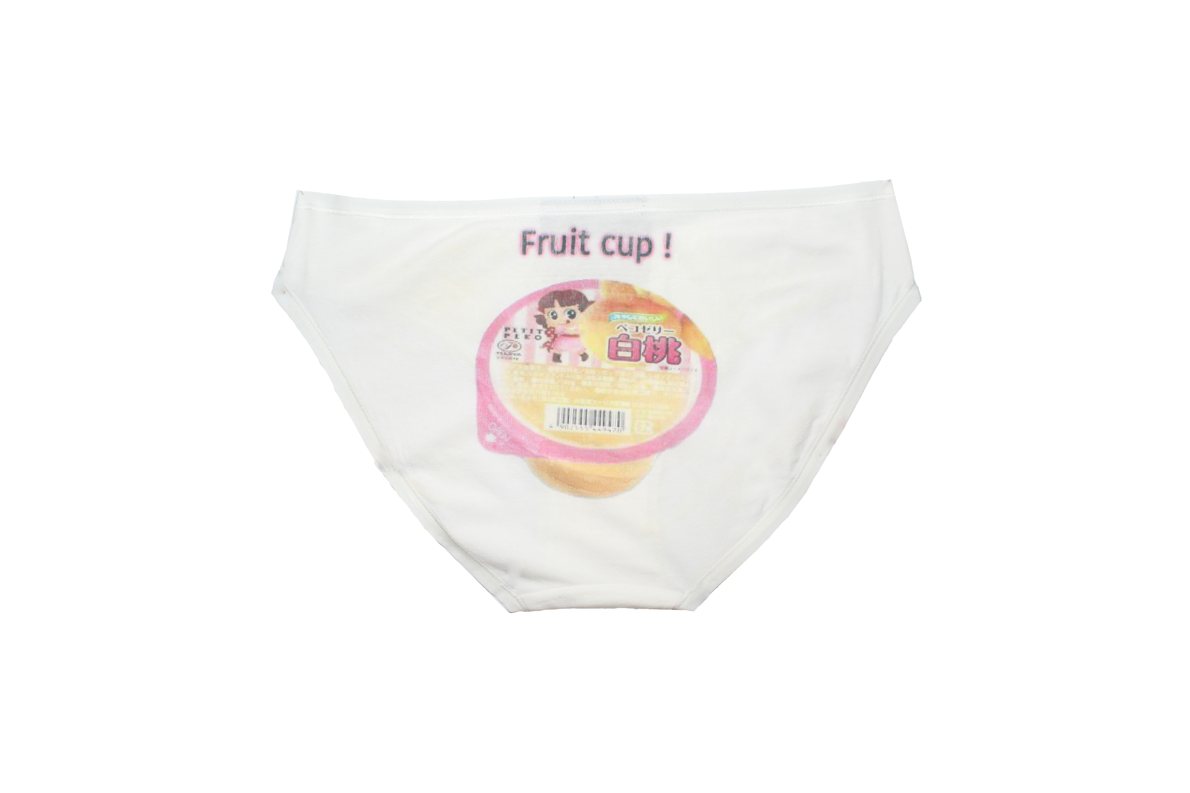pink fruit cup . underwear .