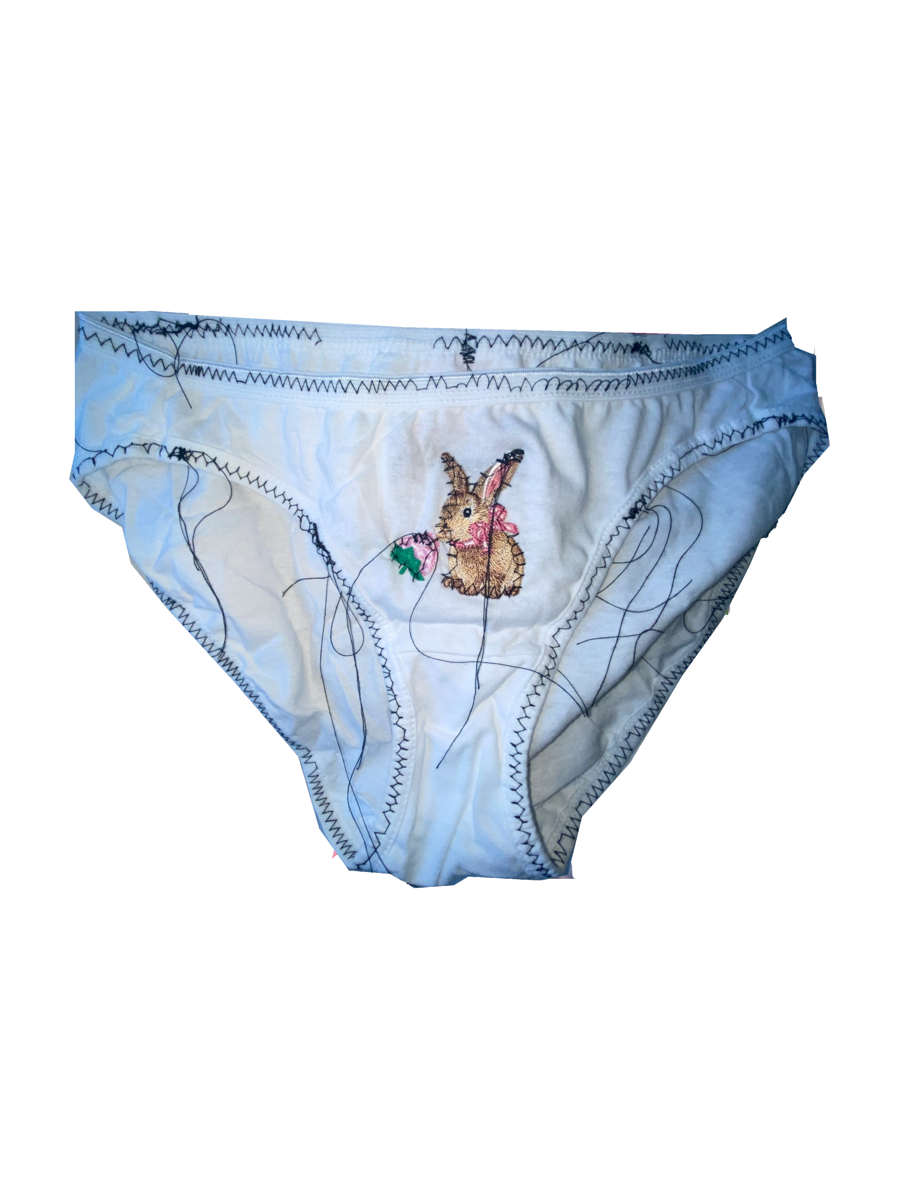 🐇༶•┈â”?adult female rabbit eating strawberry undies ┈┈•༶🐇