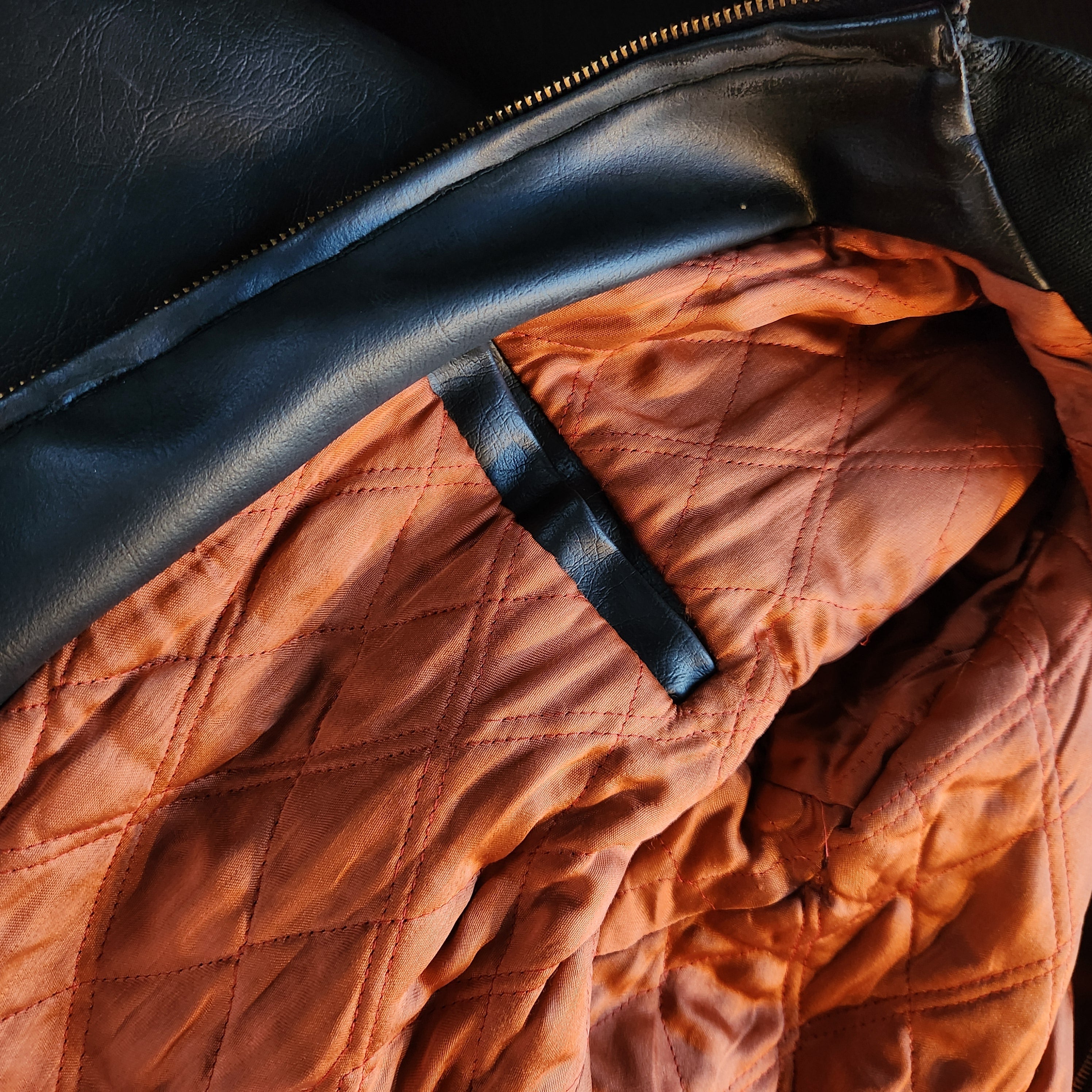 Vintage Leather Racing Jacket (L)