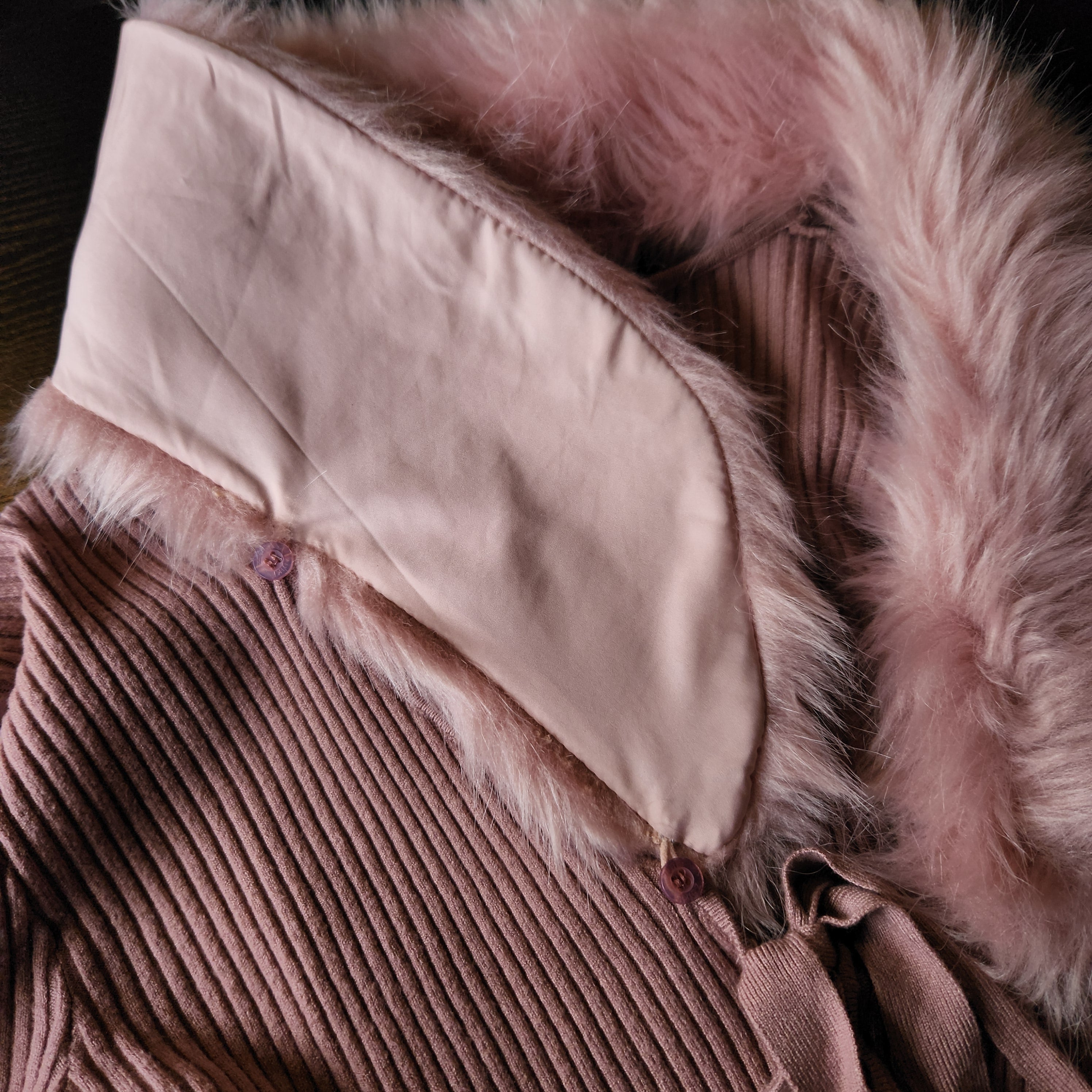 Pink Knit Cropped Sweater