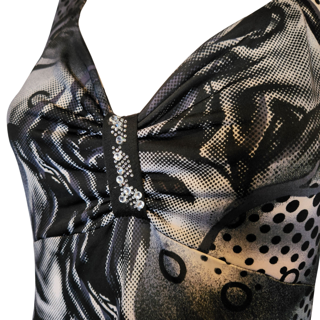 Y2K Cyber Airbrush Graphic Dress (S)