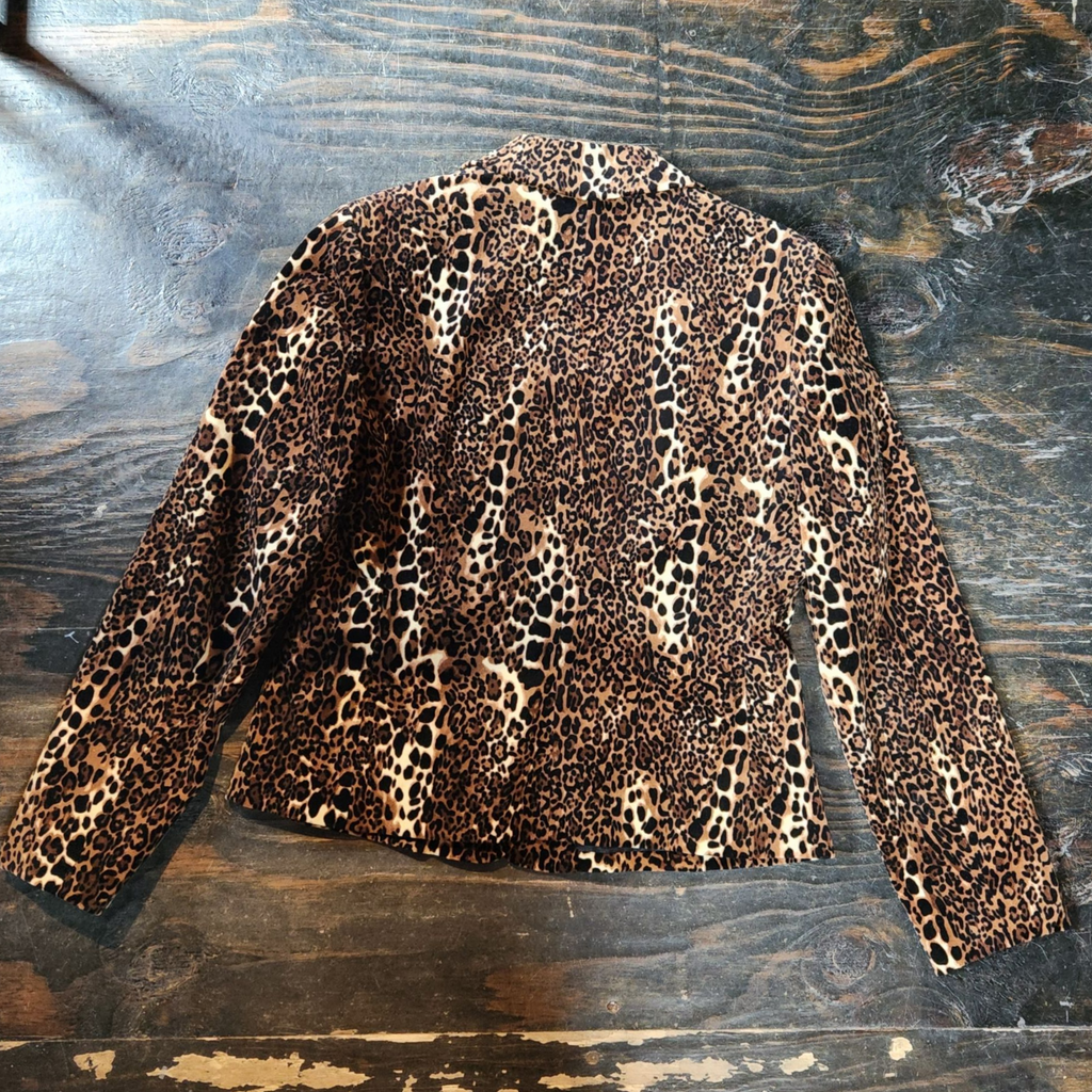 90s Velvet Cheetah Blazer (M)