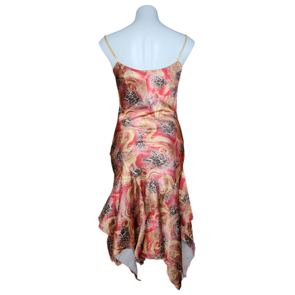 Floyd Red and Gold Midi Dress by Smith (M)