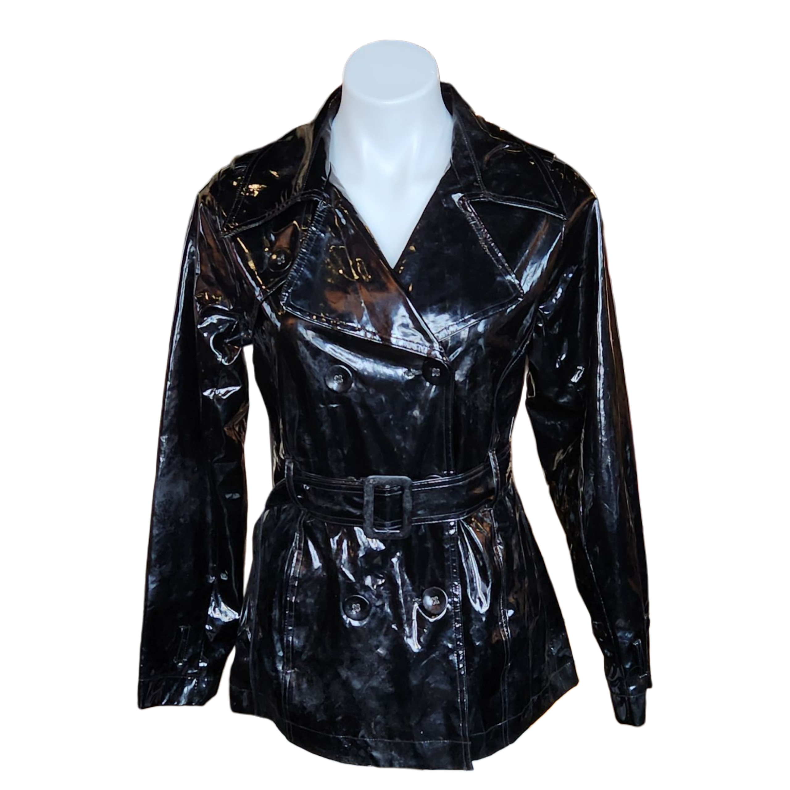 Sexy Pleather Trenchcoat