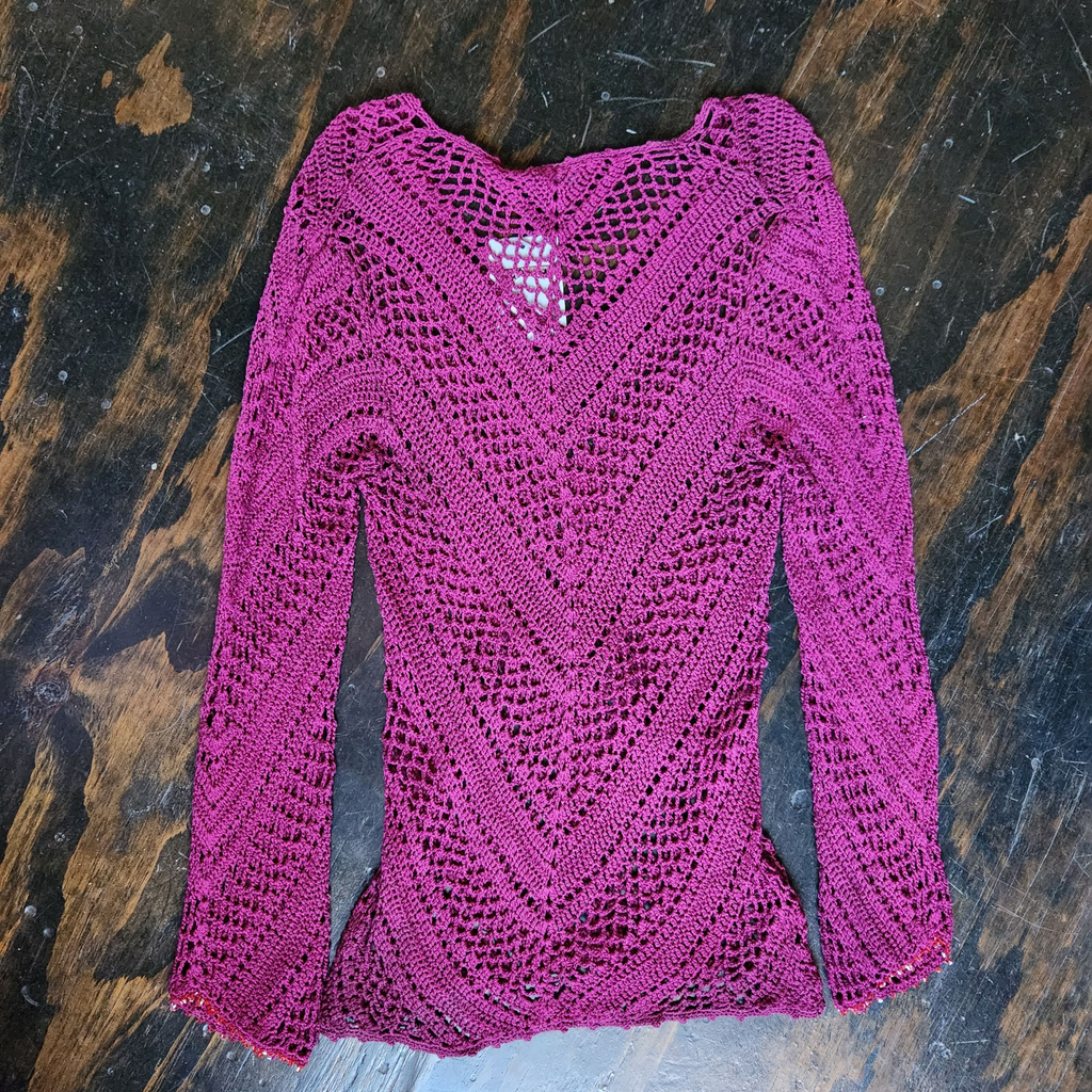 Mauve Loose Knit Sweater (S)