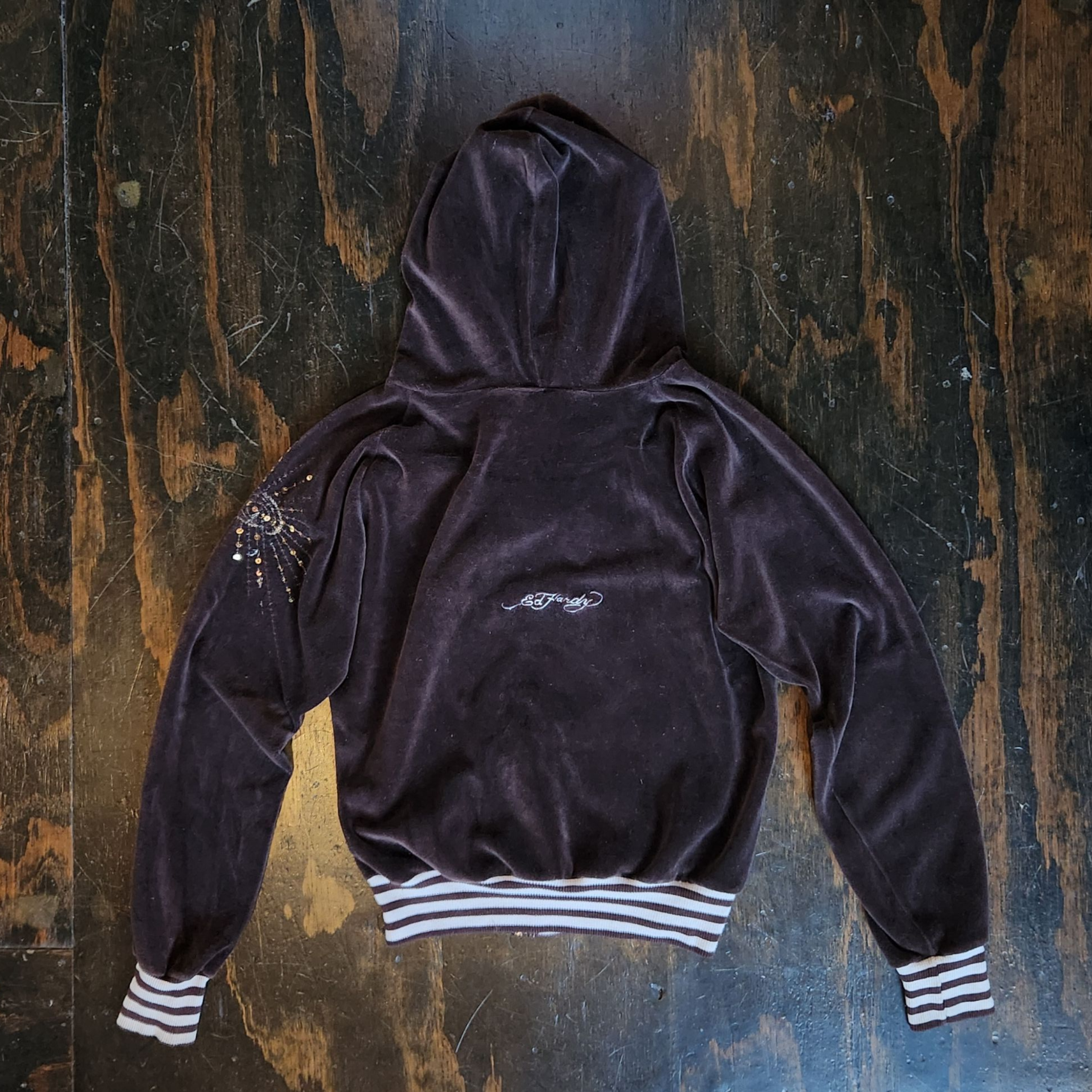 Vintage Ed Hardy Cropped Zip-Up (M)