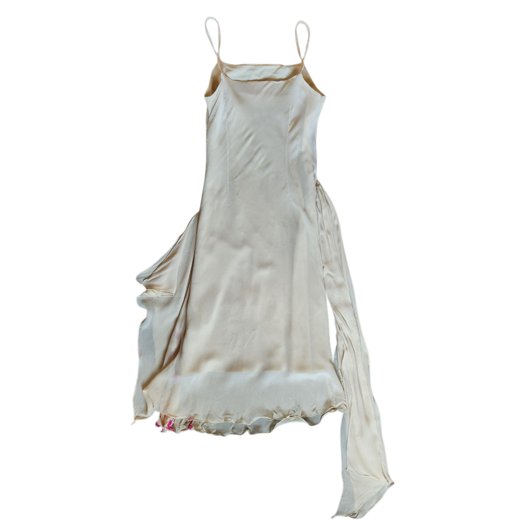 Y2K Sage Beaded Midi Dress(S)