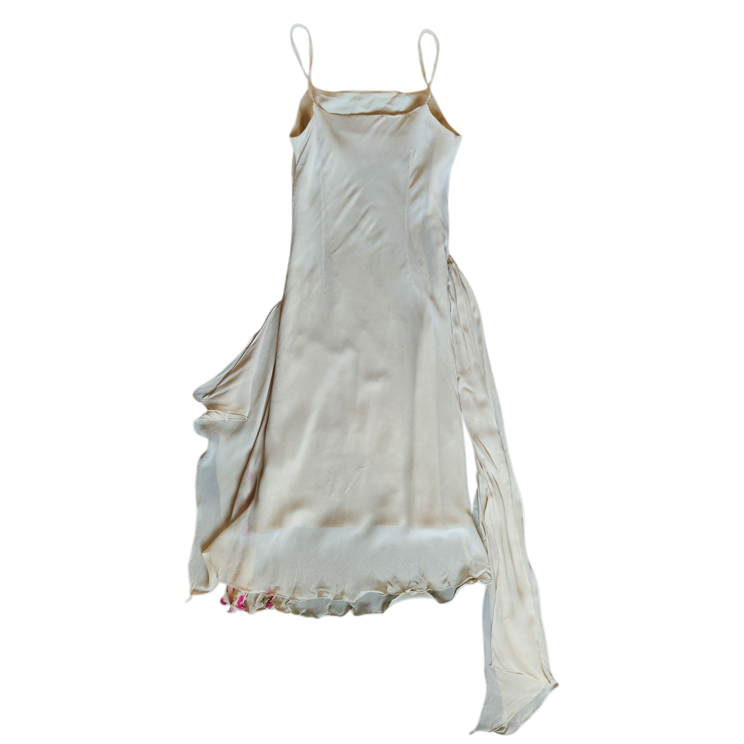 Y2K Sage Beaded Midi Dress(S)