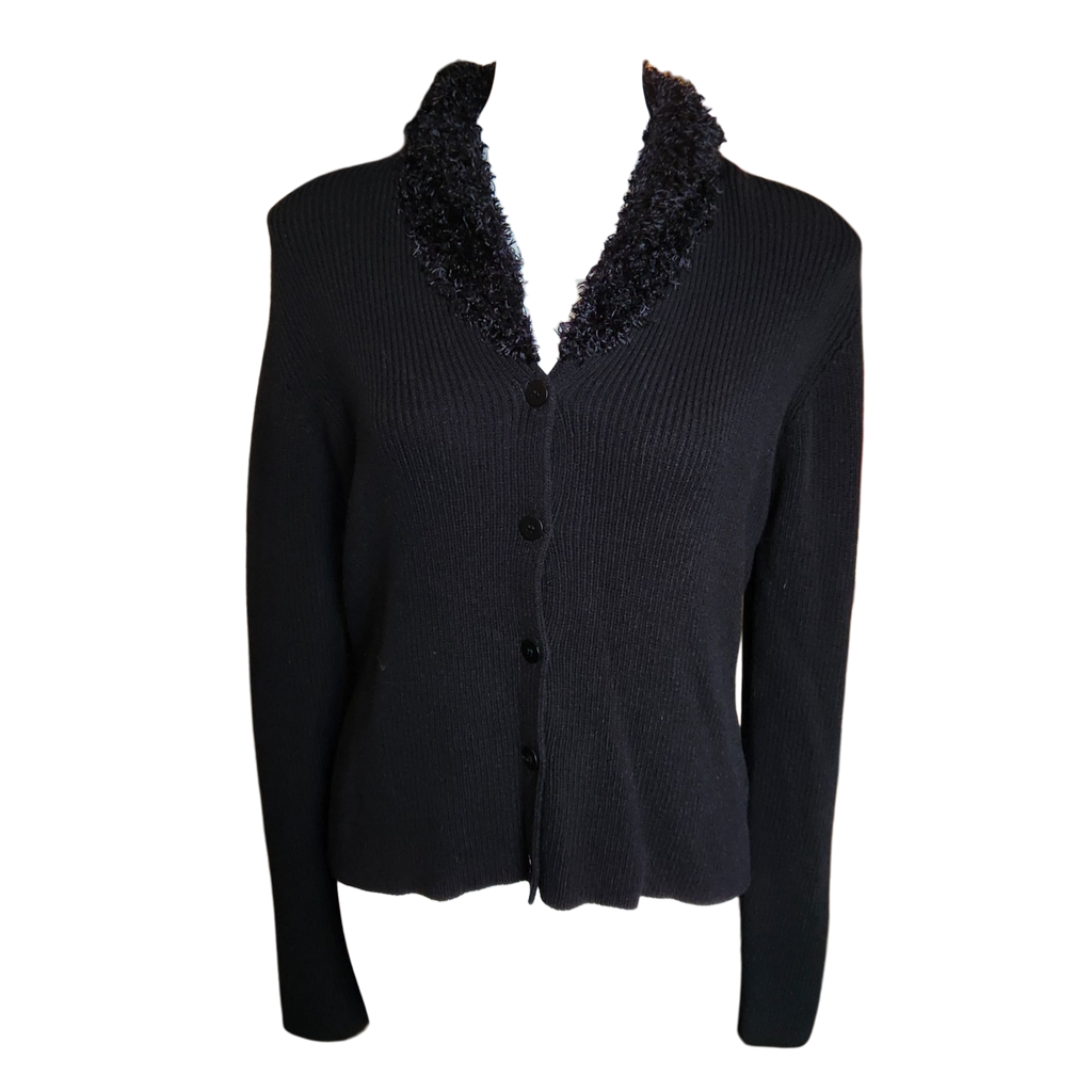 Cozy Black Knit Sweater (XL)