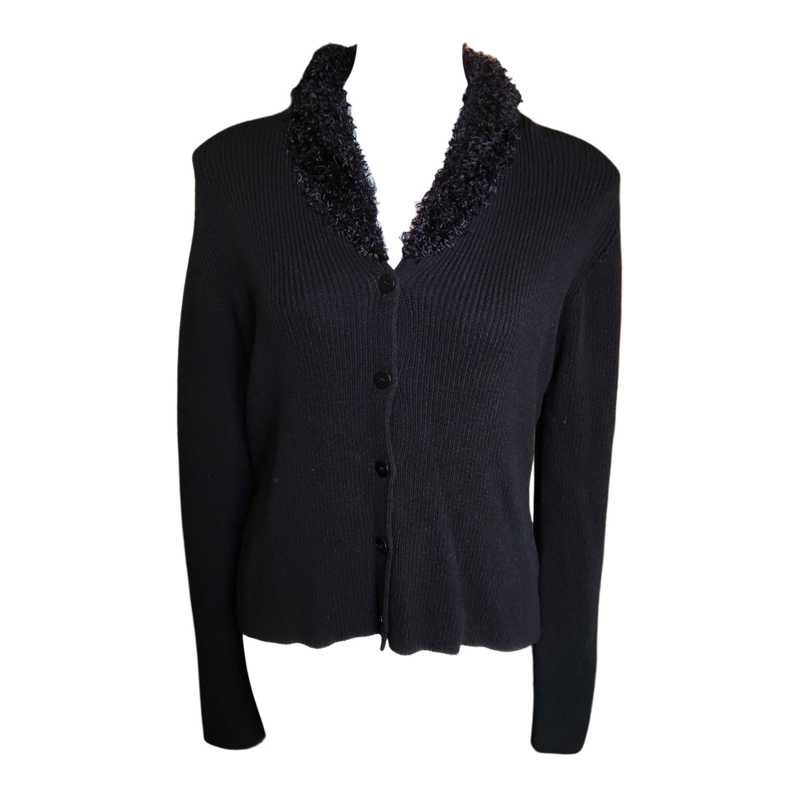 Cozy Black Knit Sweater (XL)