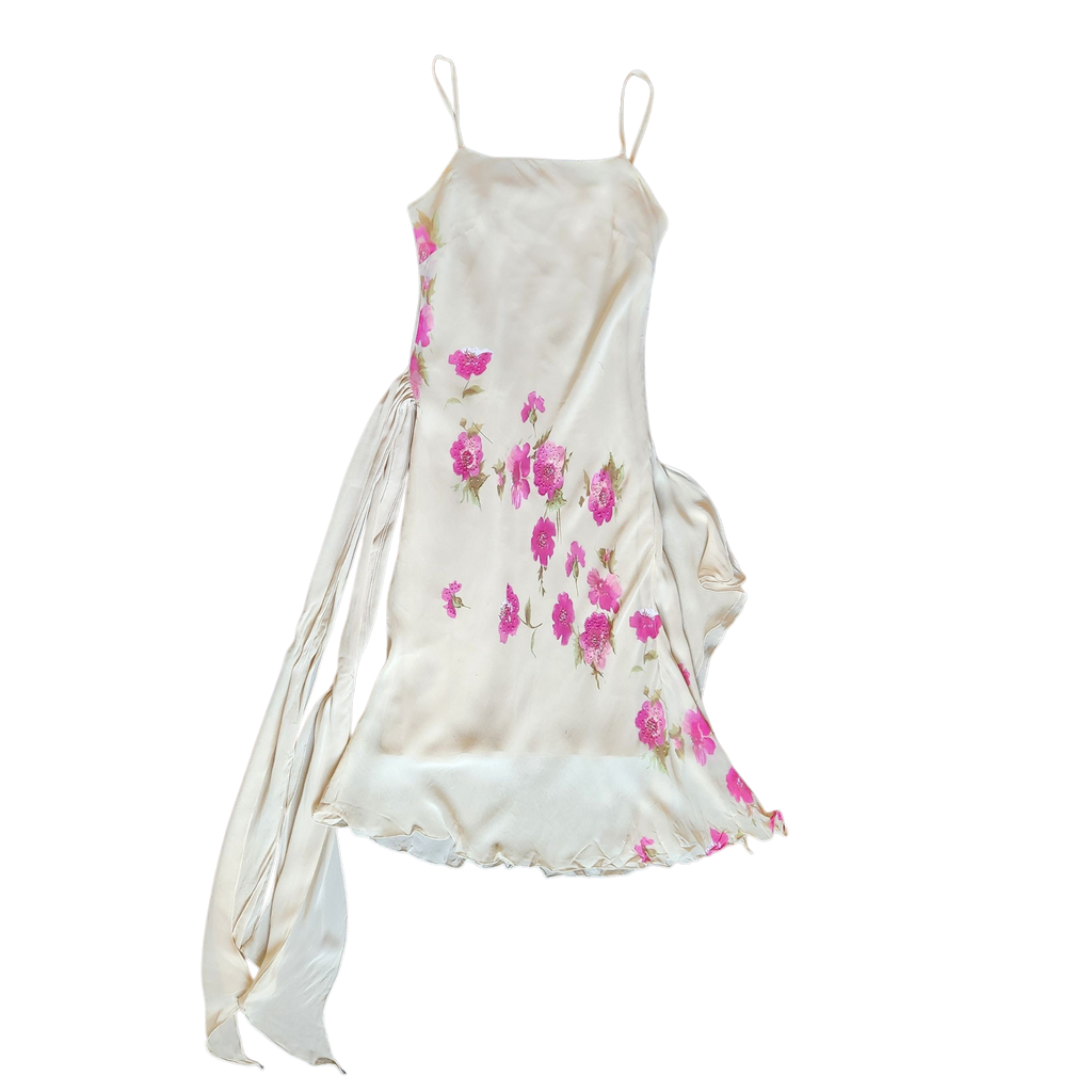 Y2K Sage Beaded Midi Dress(S)