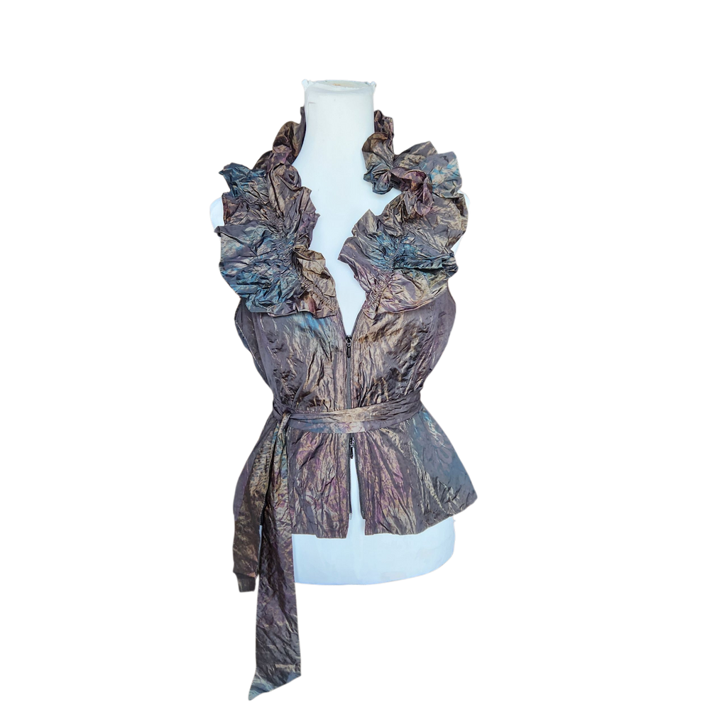 Anne Fontaine Ruffle Halter Top (M)