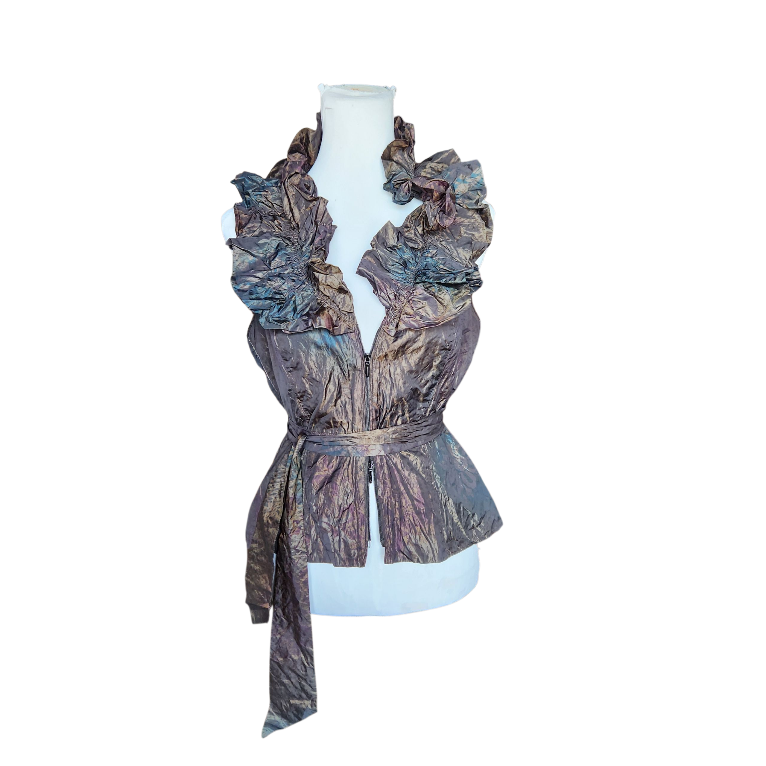 Anne Fontaine Ruffle Halter Top (M)