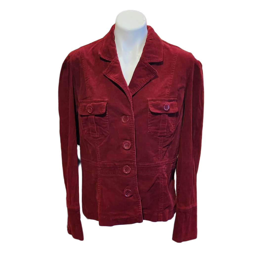 Deep Red Corduroy Jacket (XL)