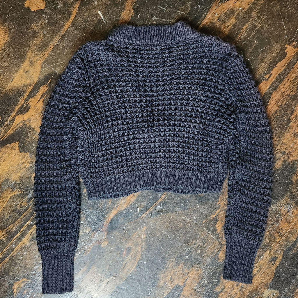 Black Bedazzled Cropped Sweater (M)