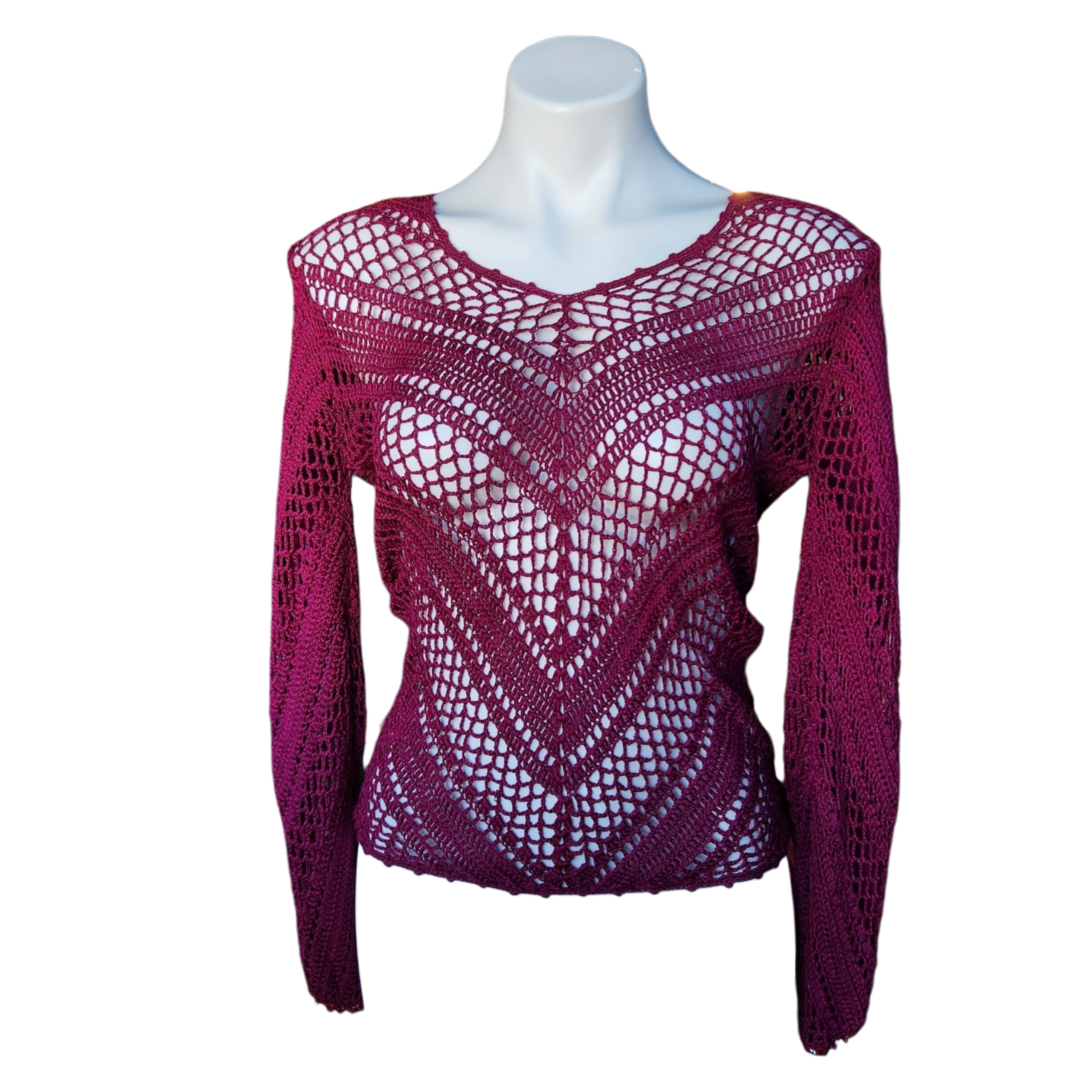 Mauve Loose Knit Sweater (S)