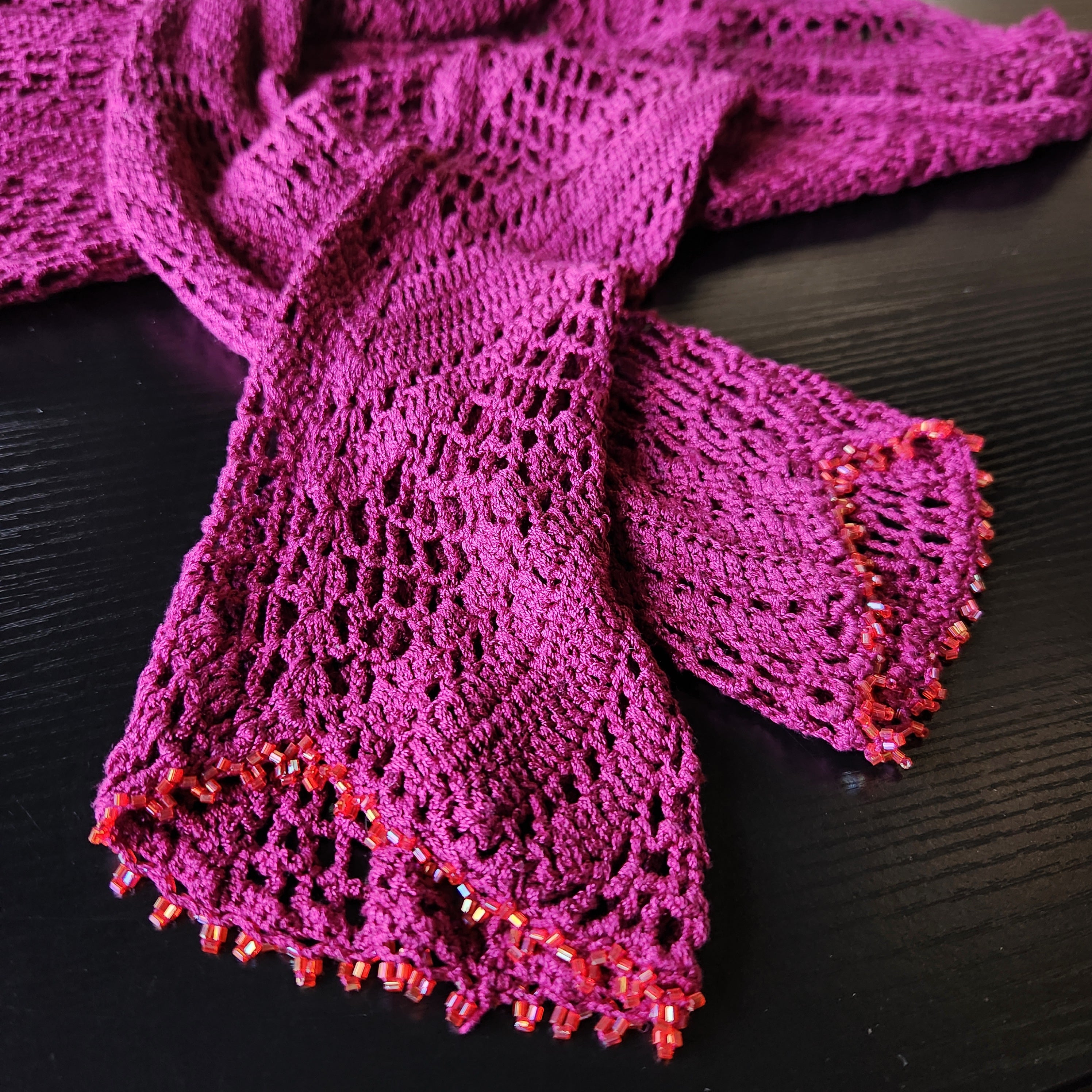 Mauve Loose Knit Sweater (S)