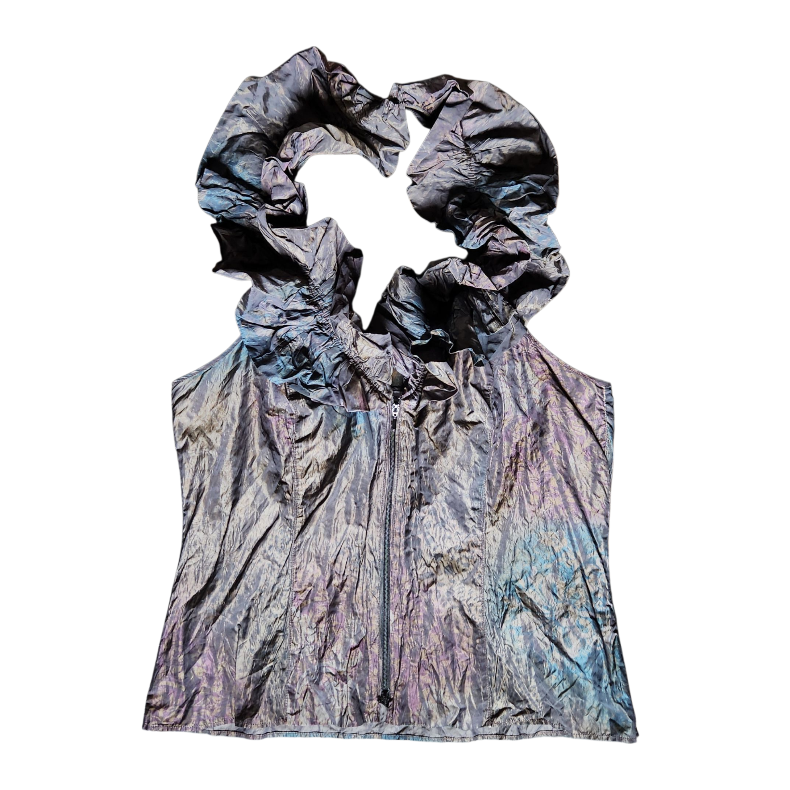 Anne Fontaine Ruffle Halter Top (M)