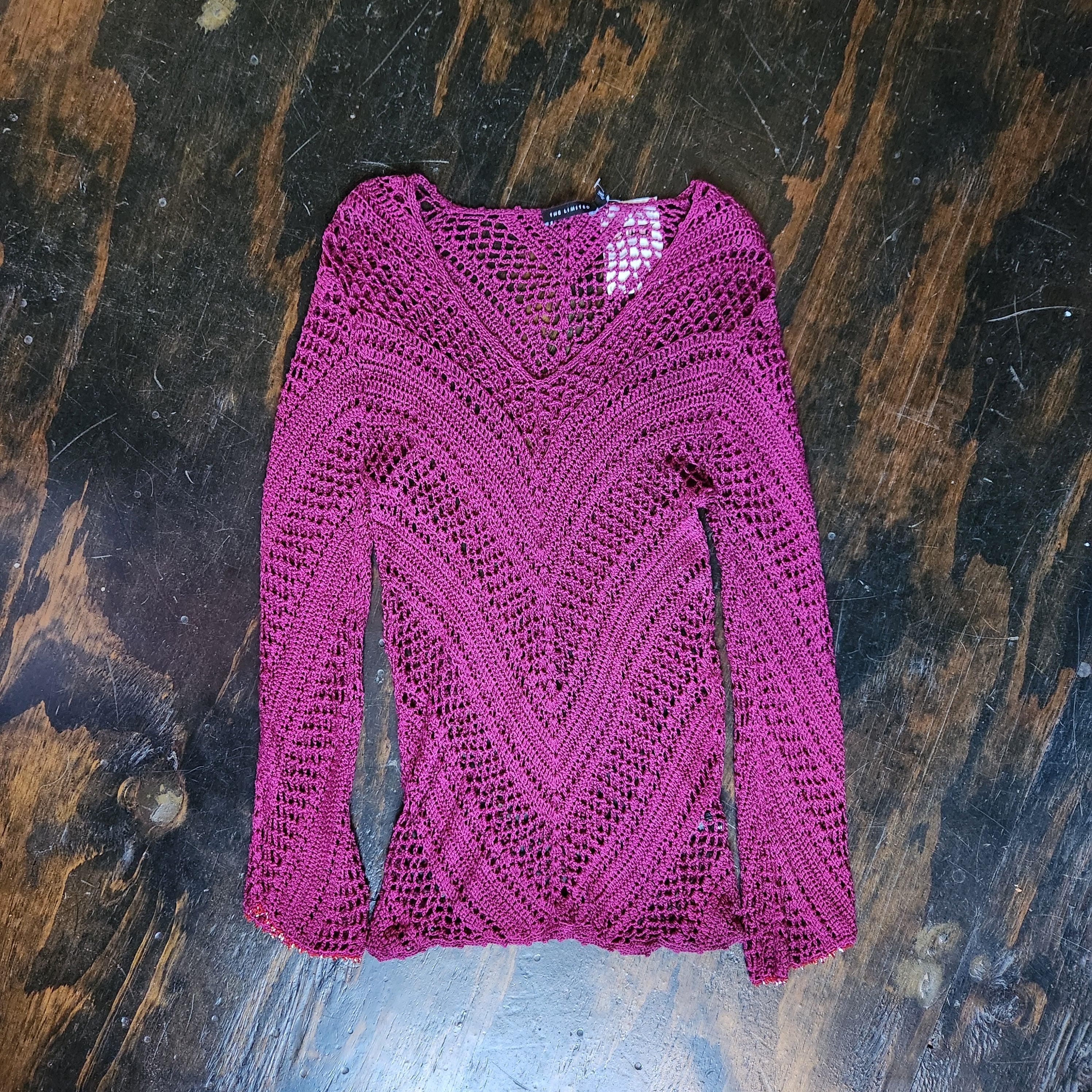 Mauve Loose Knit Sweater (S)