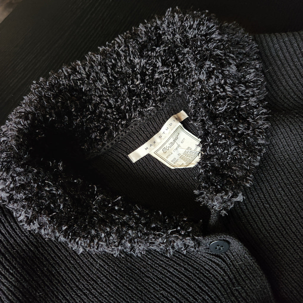 Cozy Black Knit Sweater (XL)