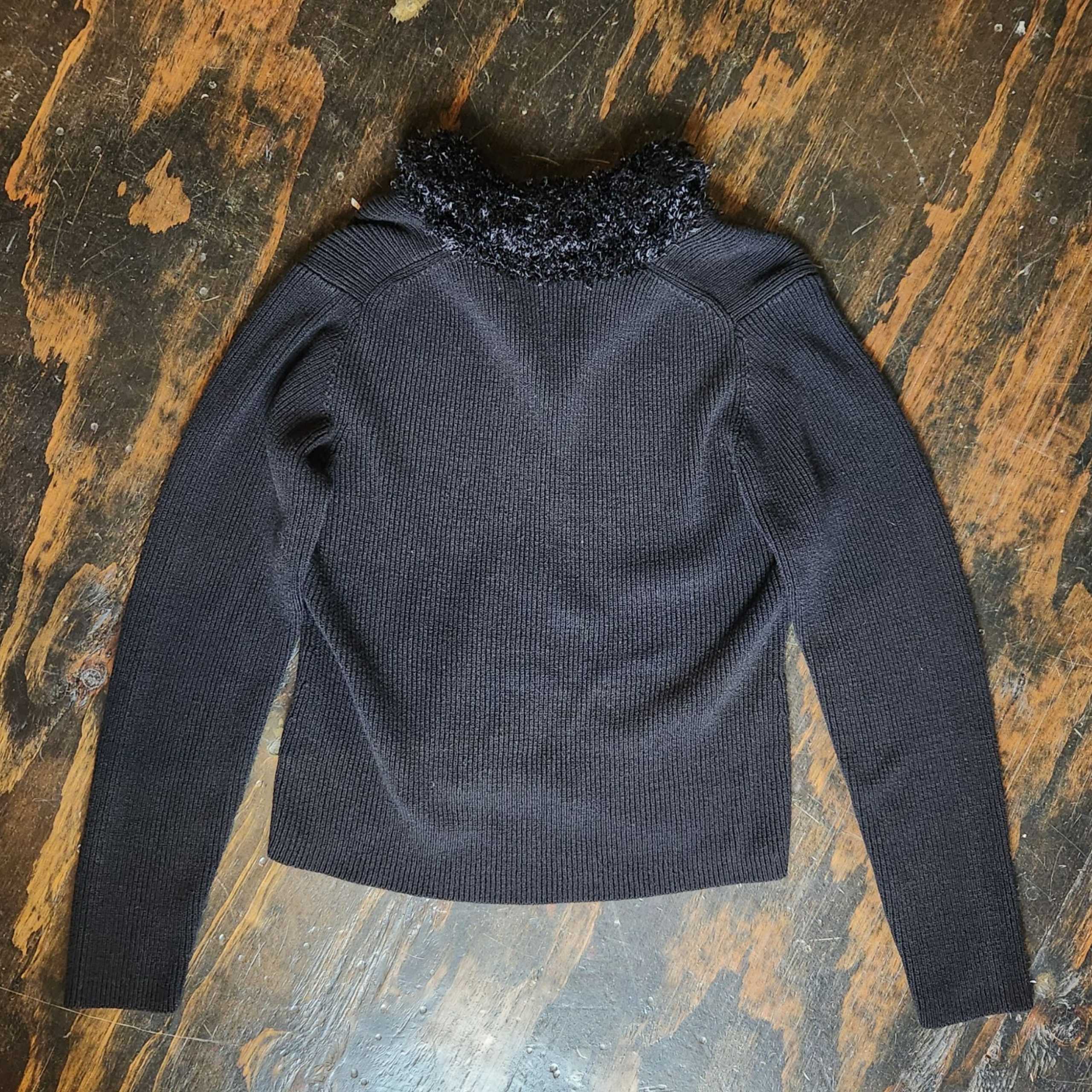 Cozy Black Knit Sweater (XL)