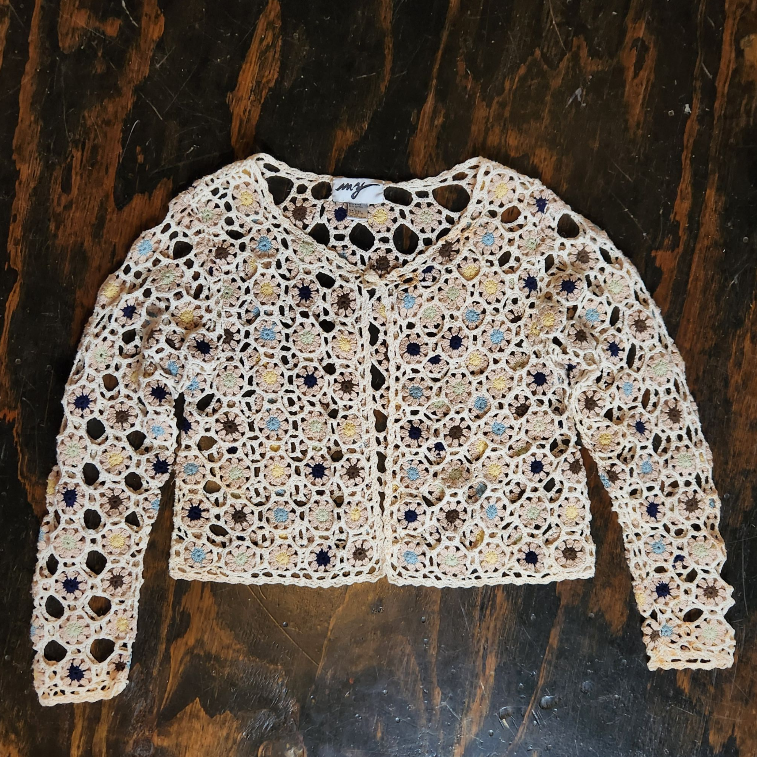 Off-white Floral Knit Sweater (L)