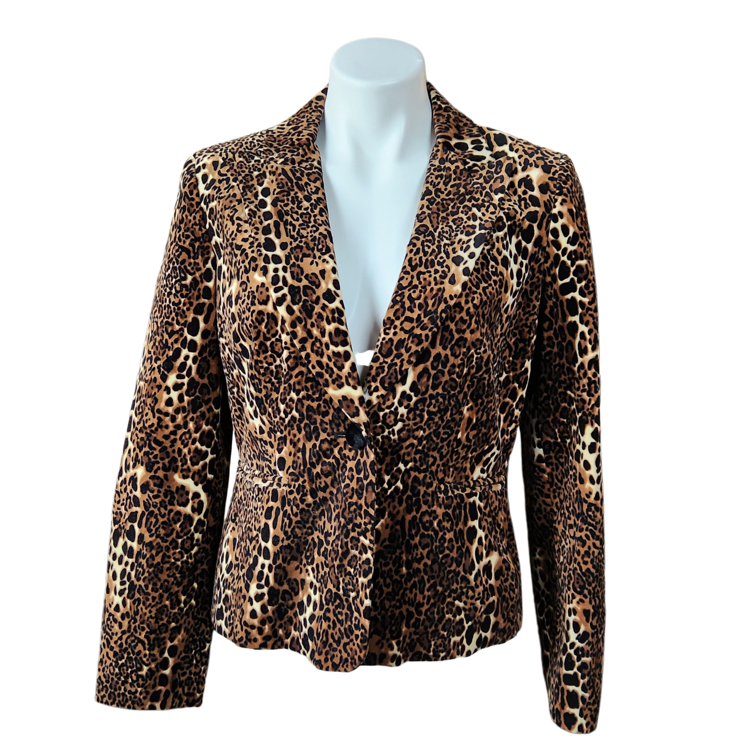 90s Velvet Cheetah Blazer (M)