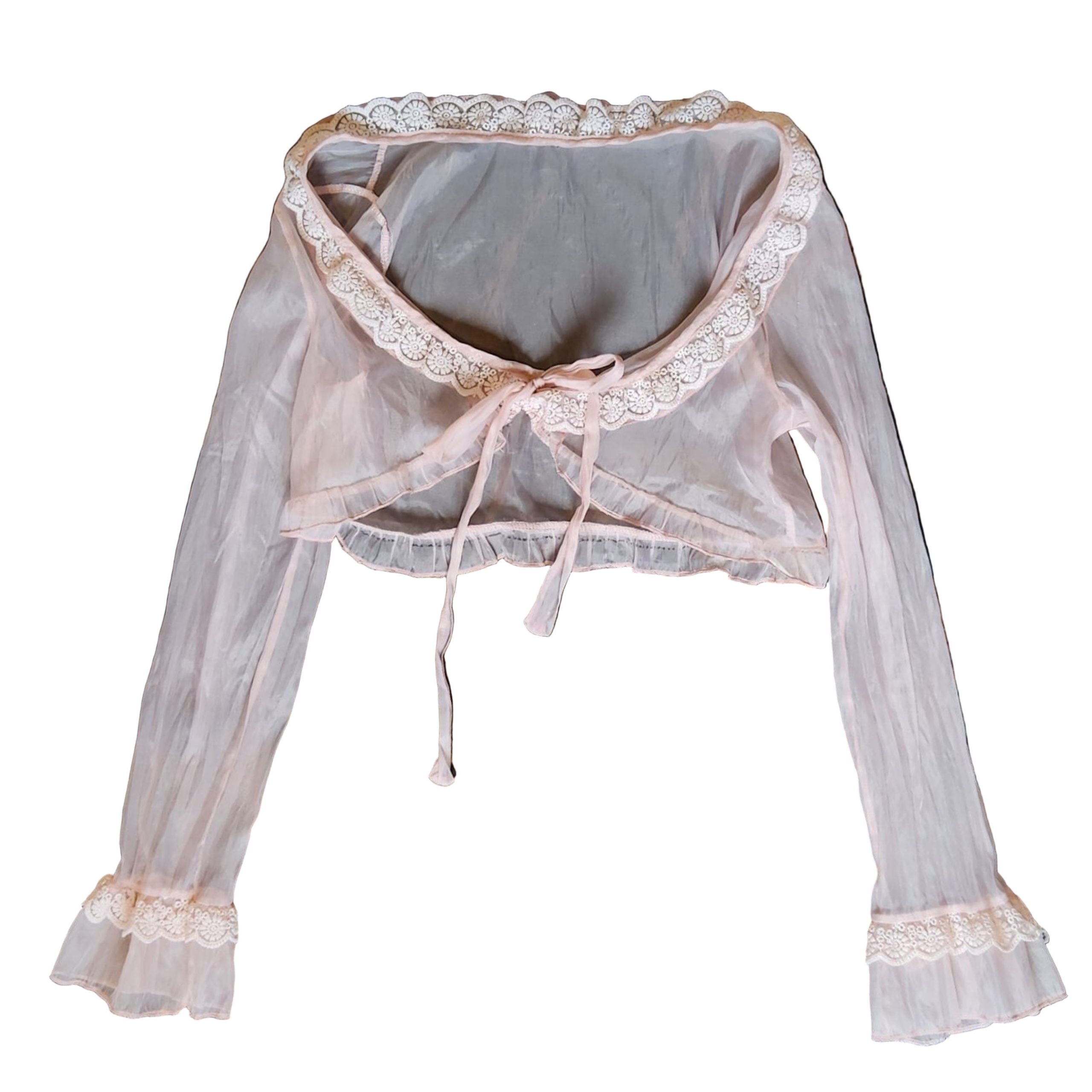 Dreamy Pink Cropped Cardigan (M)