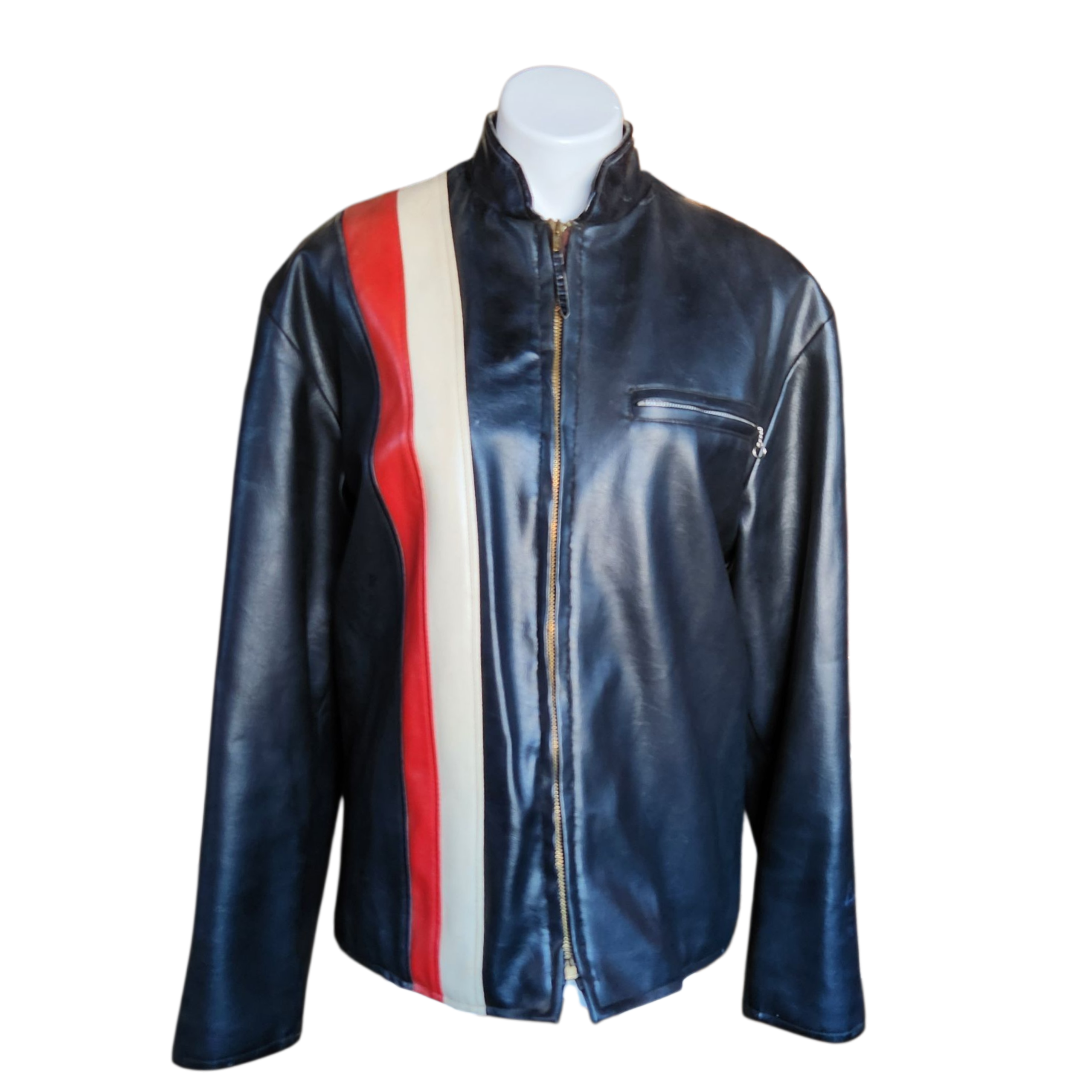 Vintage Leather Racing Jacket (L)